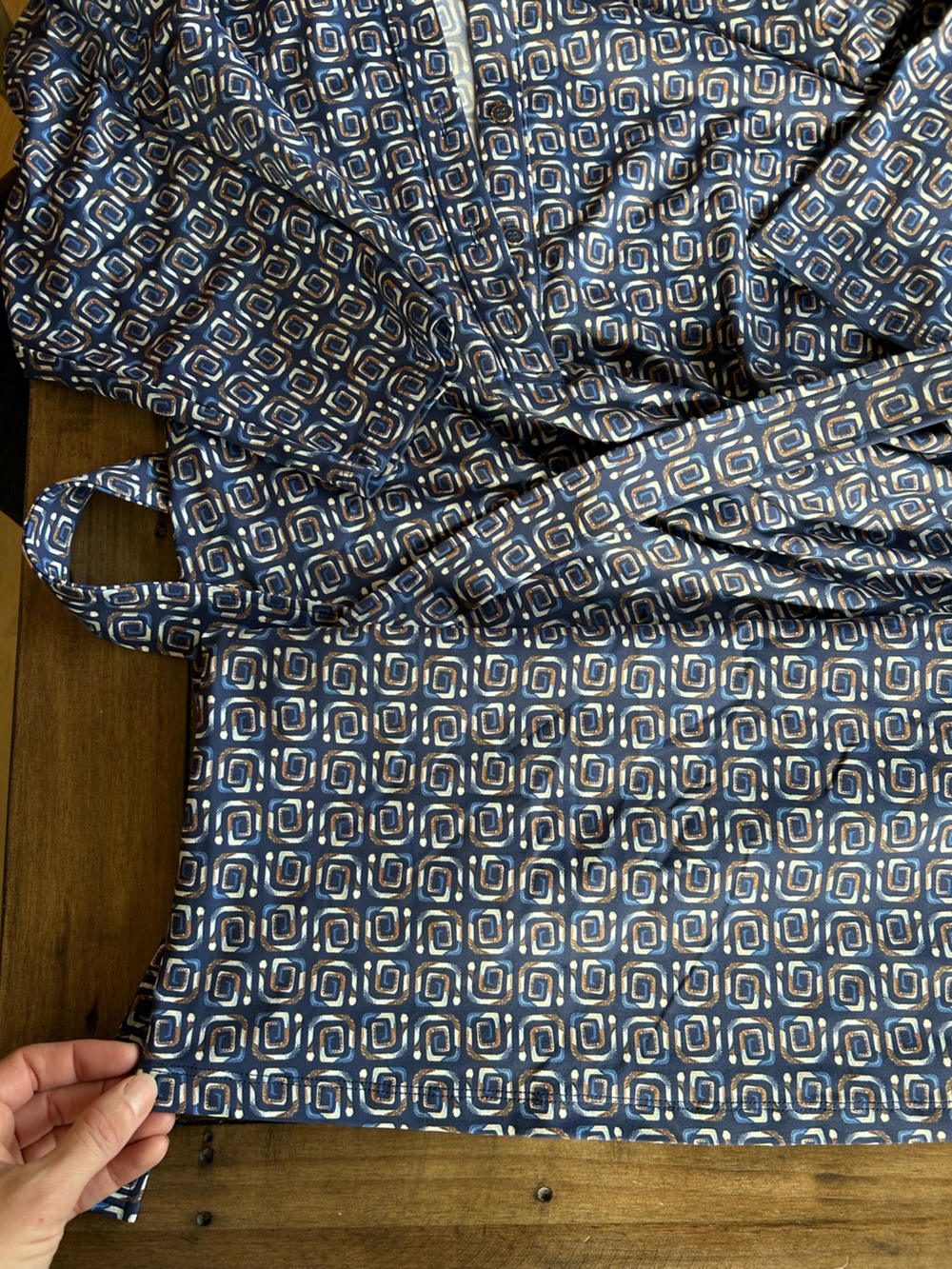 NWOT J.McLaughlin In the Wild Geo Calla Long Sleeve Navy Dress XL - Picture 11 of 14